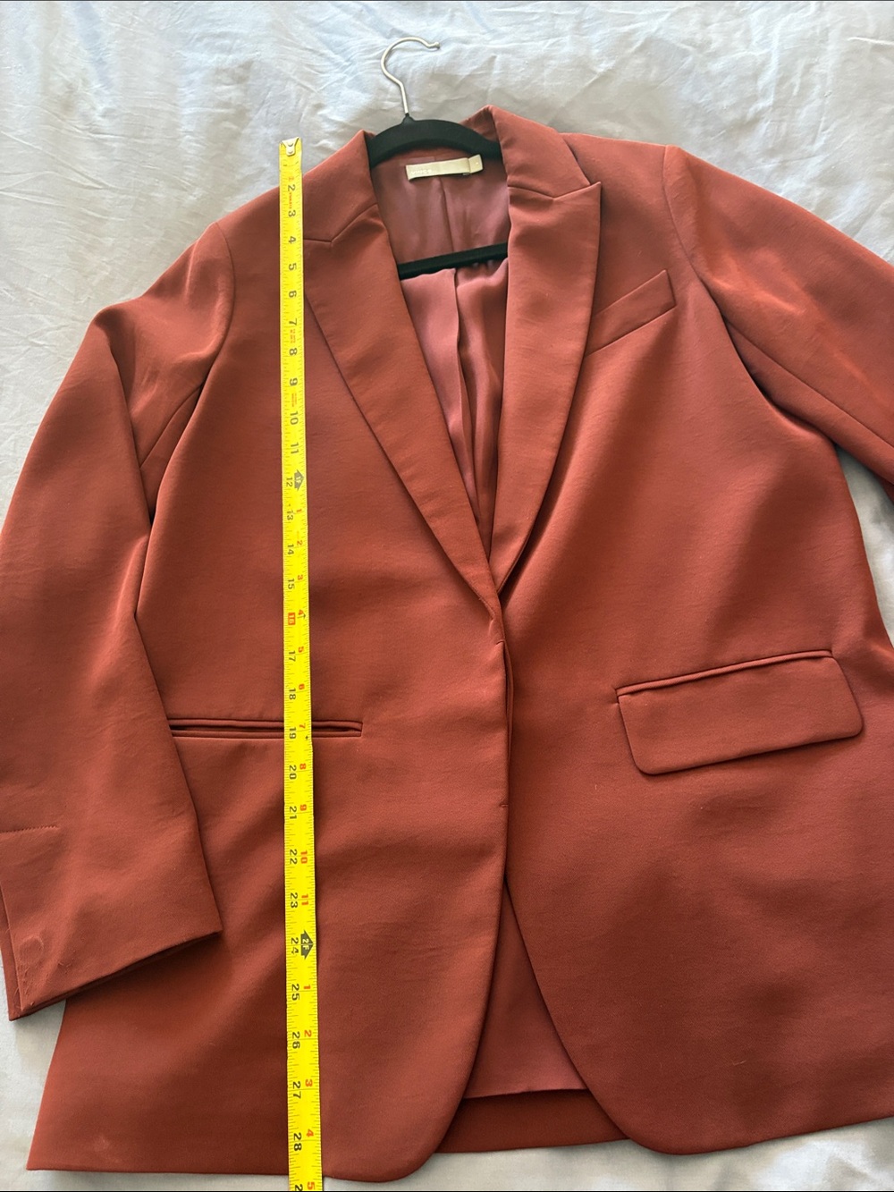 Vince Rust-Orange Single-Button Blazer - Picture 4 of 8